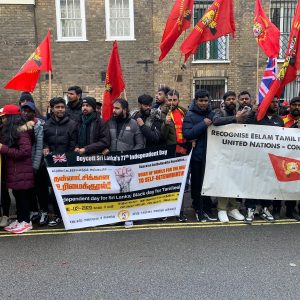 ஈழத்தமிழர்களுக்கு-கரிநாள்-–-இலங்கையின்-சுதந்திர-தினத்தில்-லண்டனில்-மாபெரும்-கண்டன-ஆர்ப்பாட்டம்