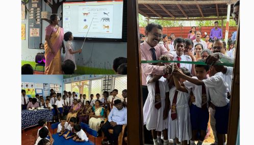 கடந்த 14 ம் திகதி யாழ்ப்பாணம் கைதடி குருசாமி வித்தியாலயத்தில் IMHO மற்றும் Ratnam Foundation