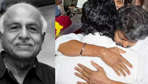 தயாரிப்பாளர் ஆர்.பி. சௌத்ரி உடலுக்கு விஜய் நேரில் அஞ்சலி