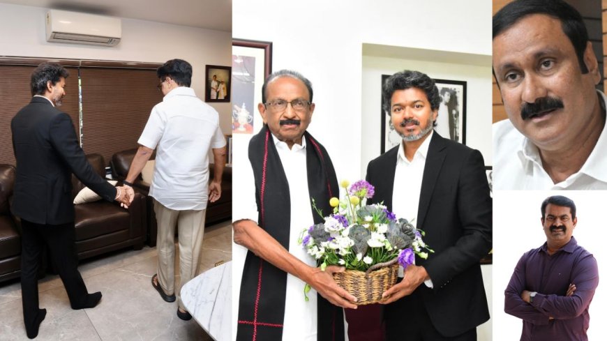 முதல்வர் விஜய்க்கு வாழ்த்துகளையும், ஆலோசனைகளையும் வழங்கியதாக திமுக தலைவர் ஸ்டாலின் தெரிவித்துள்ளார்.