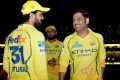 CSK vs SRH- MS Dhoni features in the ground after csk batting