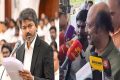 சென்னை விமான நிலையத்தில் செய்தியாளர்கள் ரஜினிகாந்திடம், “விஜய் முதல்வராகப் பதவியேற்றுள்ளதைப் பற்றி உங்கள் கருத