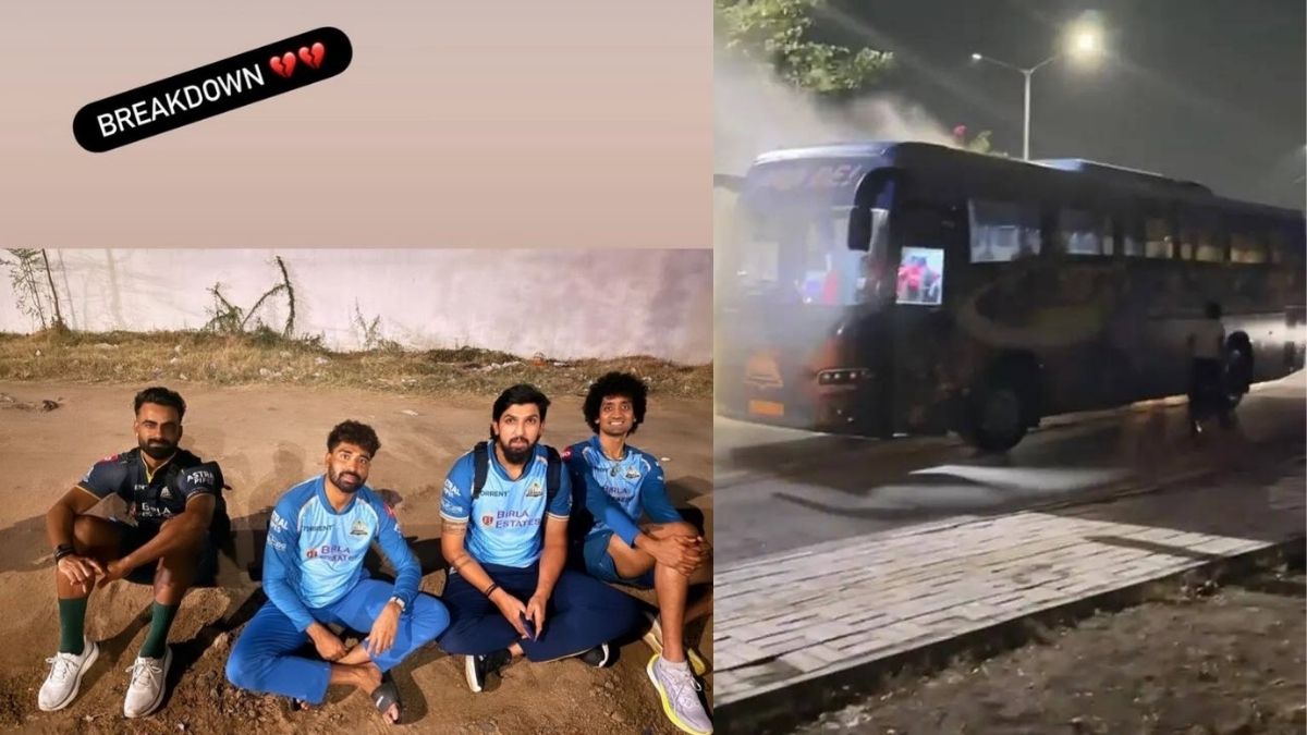 Gujarat Titans Team Bus Catches Fire After IPL 2026 Final: Players Rescued