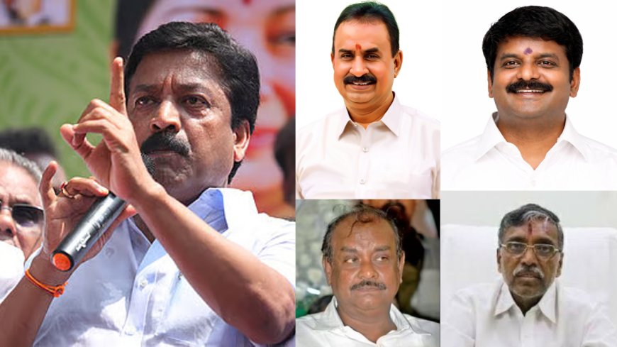 அதிமுக அதிருப்தி எம்.எல்.ஏவும் முன்னாள் அமைச்சருமான சி.வி.சண்முகம் வீட்டில் அதிமுக சீனியர் நிர்வாகிகள் மீட் செ