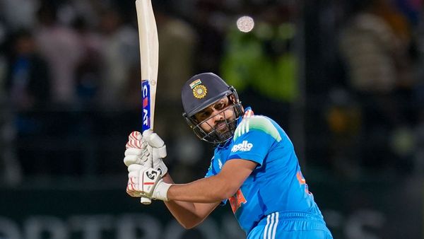 Rohit Sharma celebrates reaching historic ODI run milestone