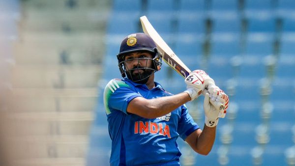 Rohit Sharma falls for 48 runs in a thrilling ODI encounter against