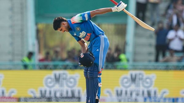 Shubman Gill batting during India vs Afghanistan 2026 ODI Shubman Gill batting during India vs Afghanistan 2026 ODI
